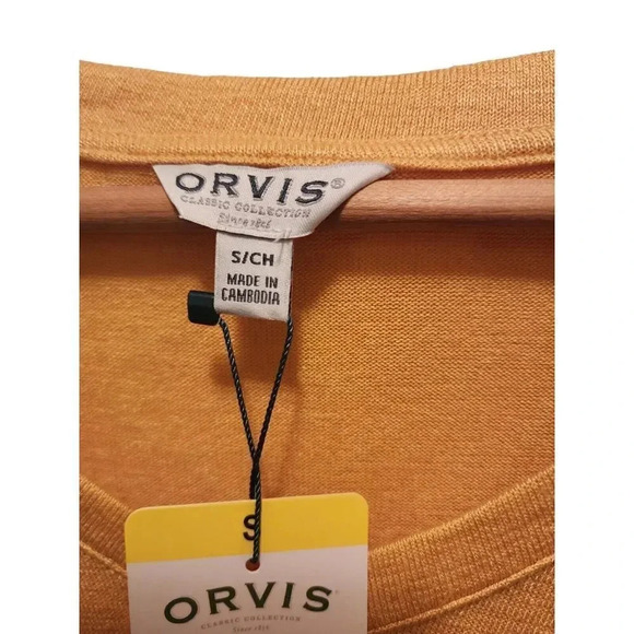 Orvis Womens Yellow Knit Polyester Blend V-Neck Pullover Tunic Top Size Small - Picture 6 of 11